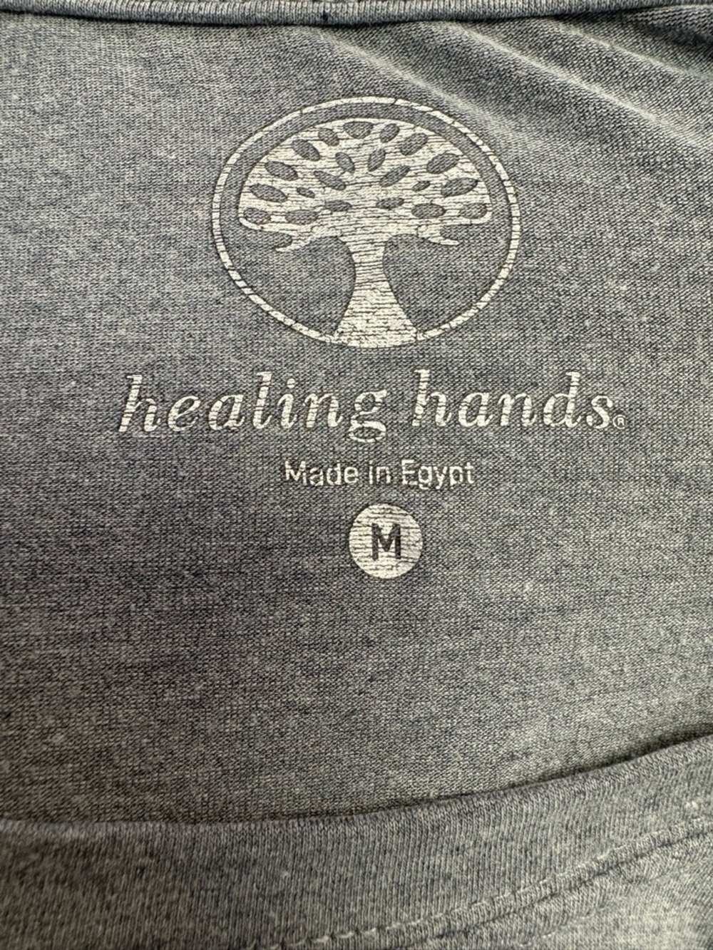 healing hands Heather Gray Crew Neck Top - Picture 2 of 5